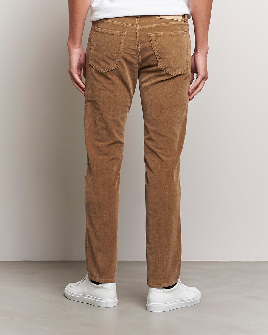 Herr | Byxor | Jacob Cohën | Bard 5-Pocket Corduroy Trousers Beige