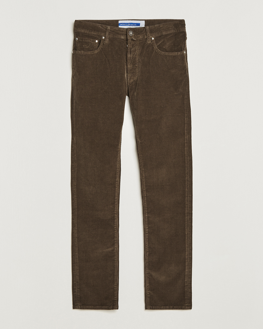 Herr | Byxor | Jacob Cohën | Bard 5-Pocket Corduroy Trousers Brown