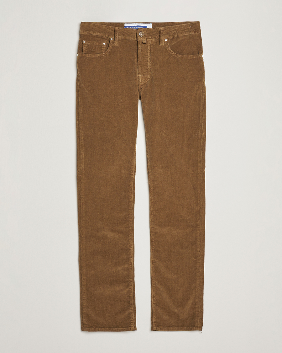 Herr | Byxor | Jacob Cohën | Bard 5-Pocket Corduroy Trousers Olive