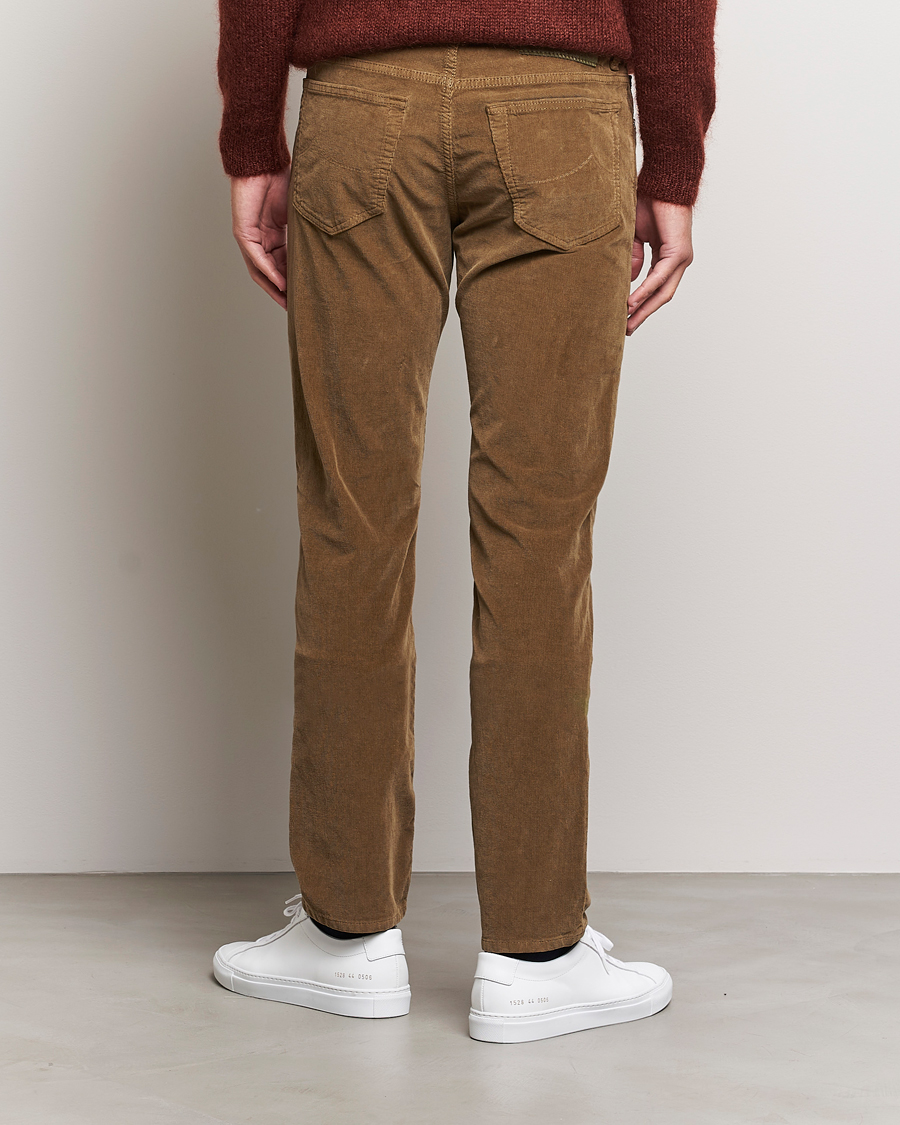 Herr | Byxor | Jacob Cohën | Bard 5-Pocket Corduroy Trousers Olive