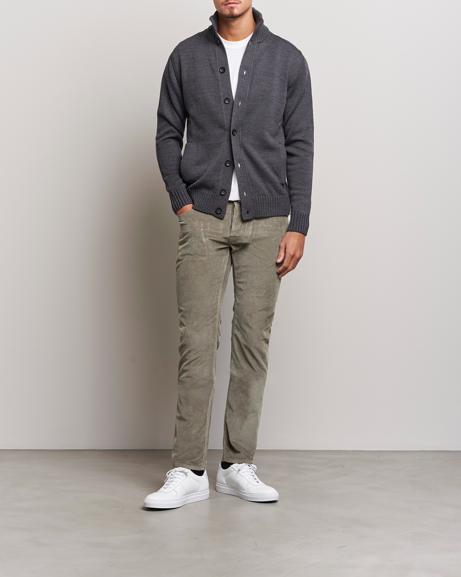 Herr | Byxor | Jacob Cohën | Bard 5-Pocket Medium Corduroy Trousers Taupe