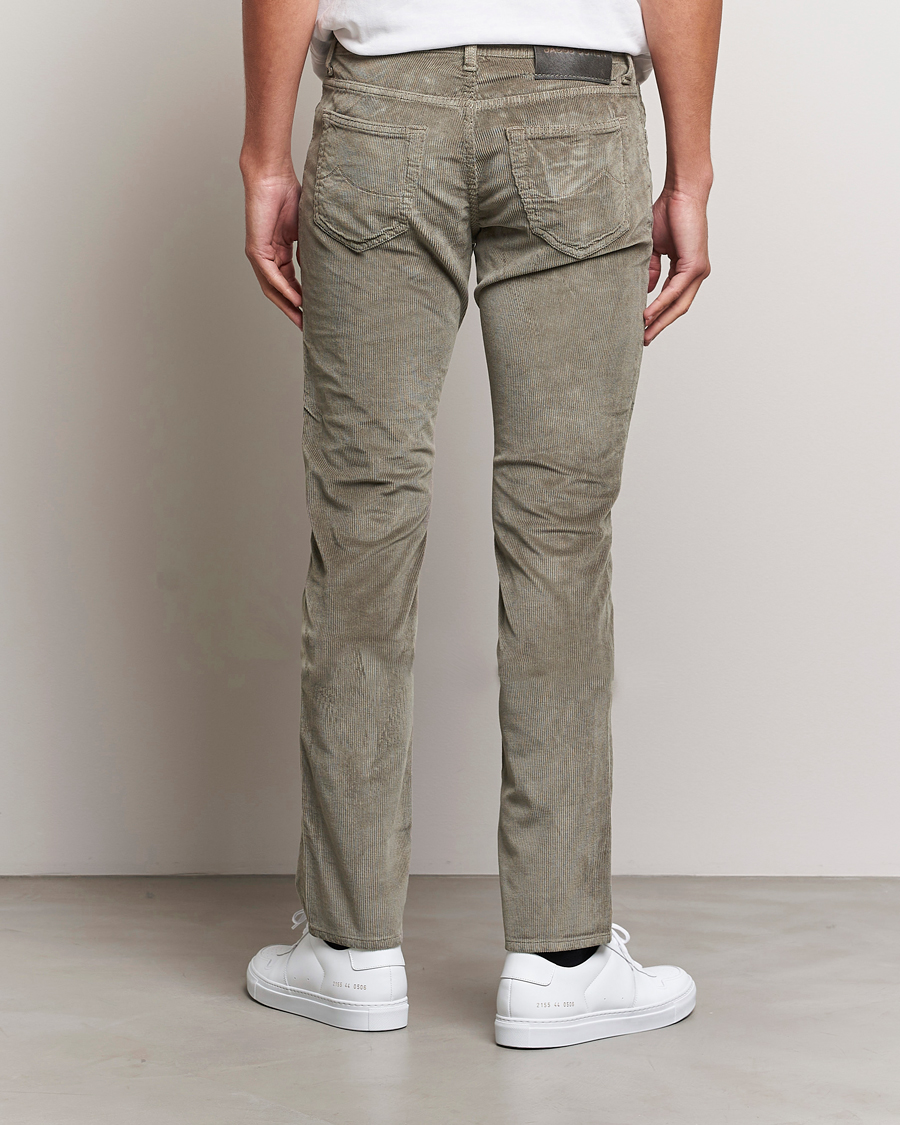 Herr | Byxor | Jacob Cohën | Bard 5-Pocket Medium Corduroy Trousers Taupe