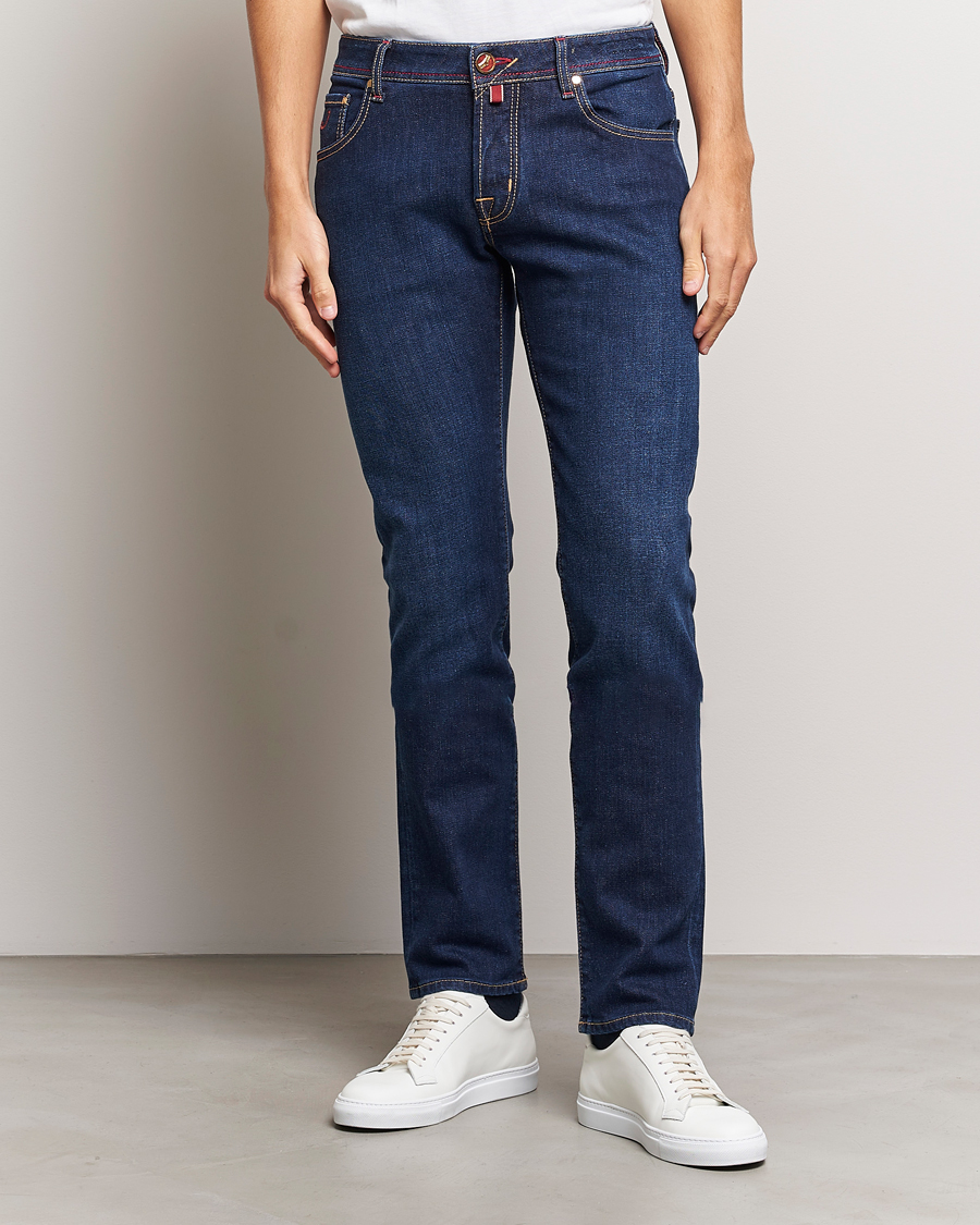Herr | Blå jeans | Jacob Cohën | Nick Venice Slim Fit Stretch Jeans Dark Blue