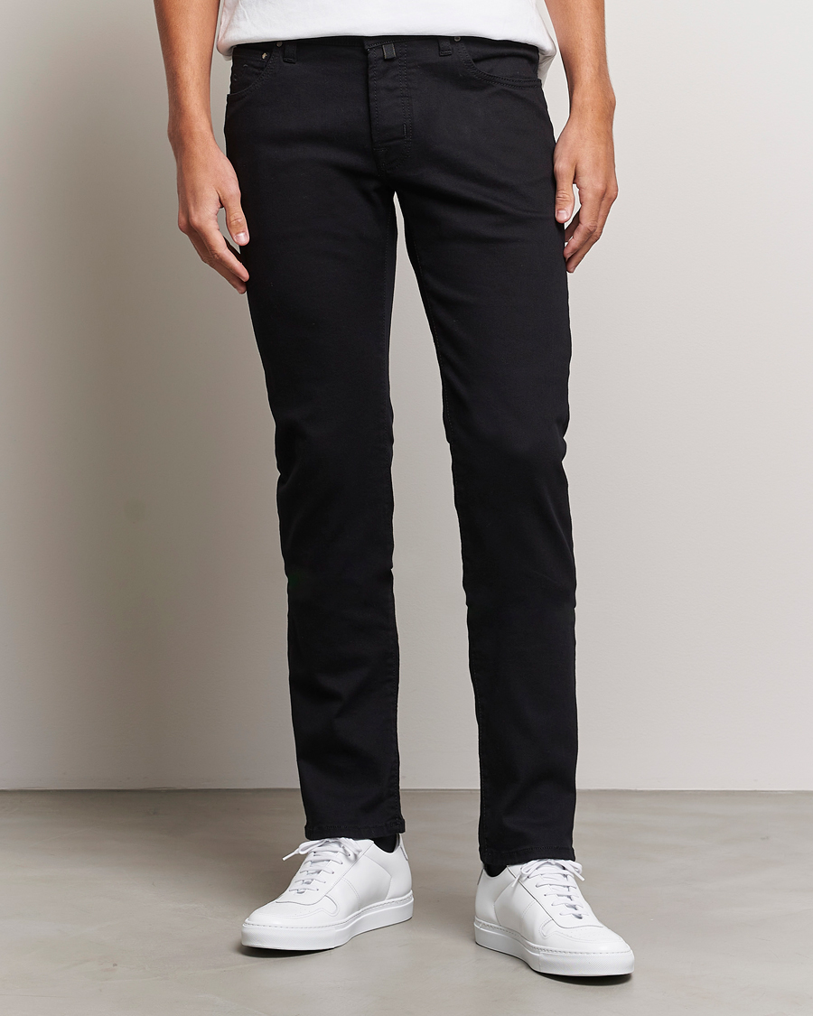Herr | Svarta jeans | Jacob Cohën | Nick Slim Fit Stretch Jeans Stay Black