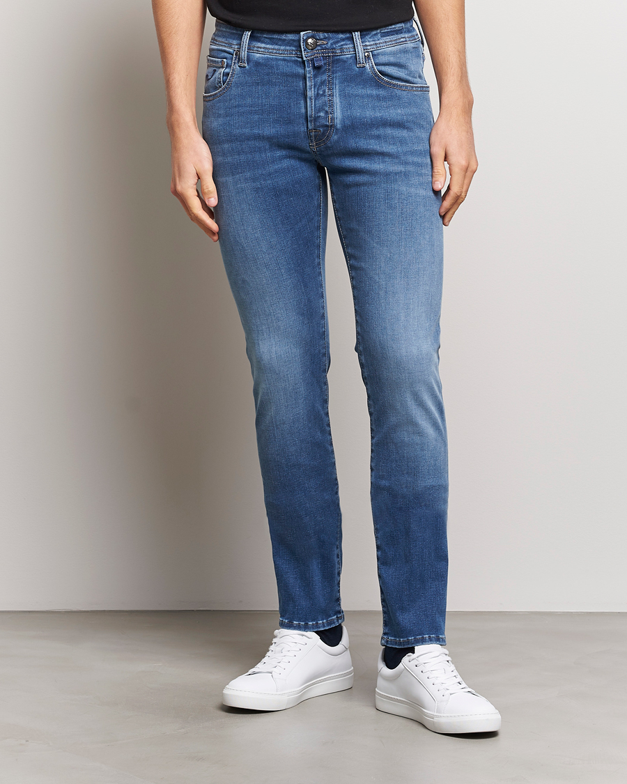 Herr | Jeans | Jacob Cohën | Nick Slim Fit Stretch Jeans Light Blue