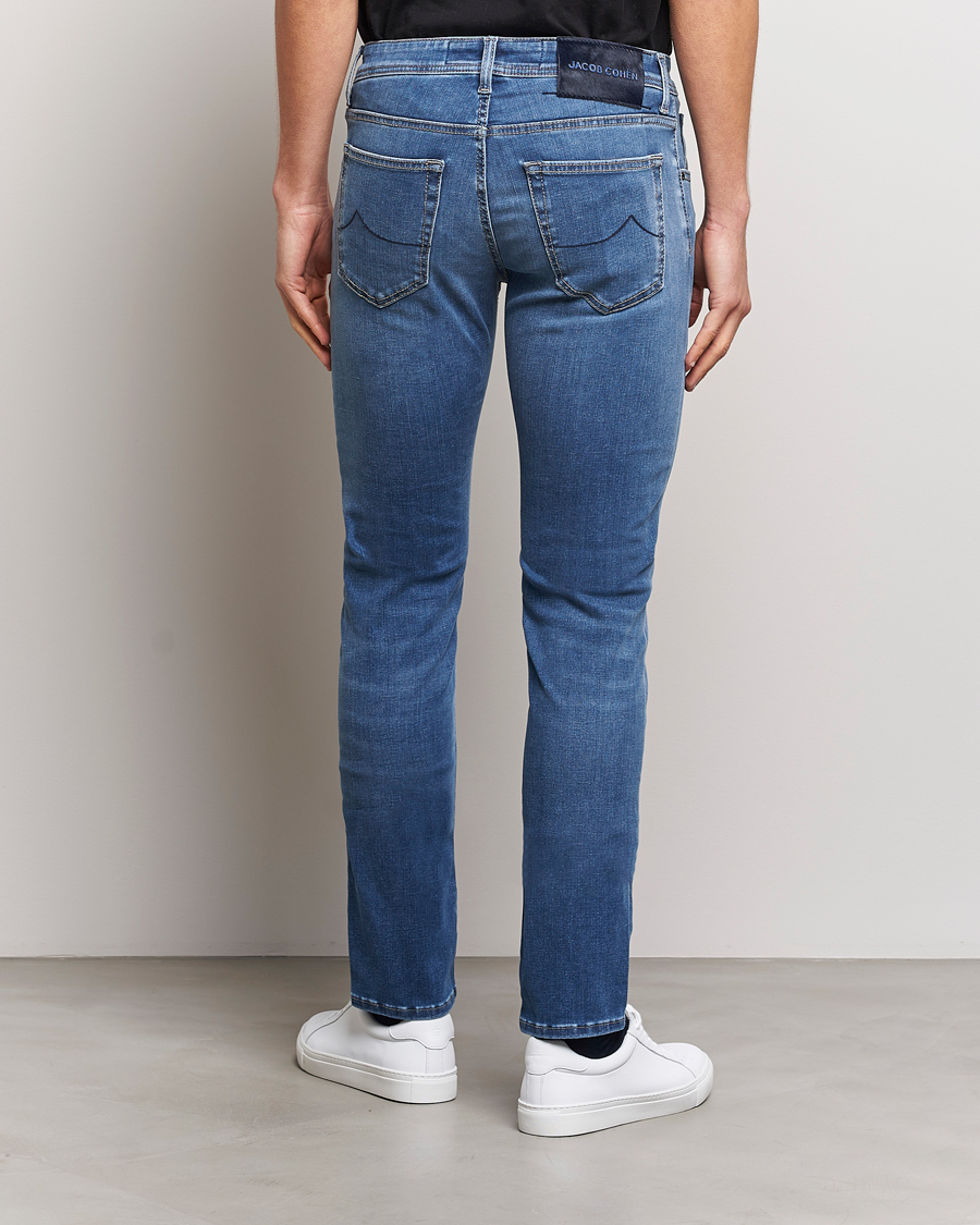 Herr | Jeans | Jacob Cohën | Nick Slim Fit Stretch Jeans Light Blue