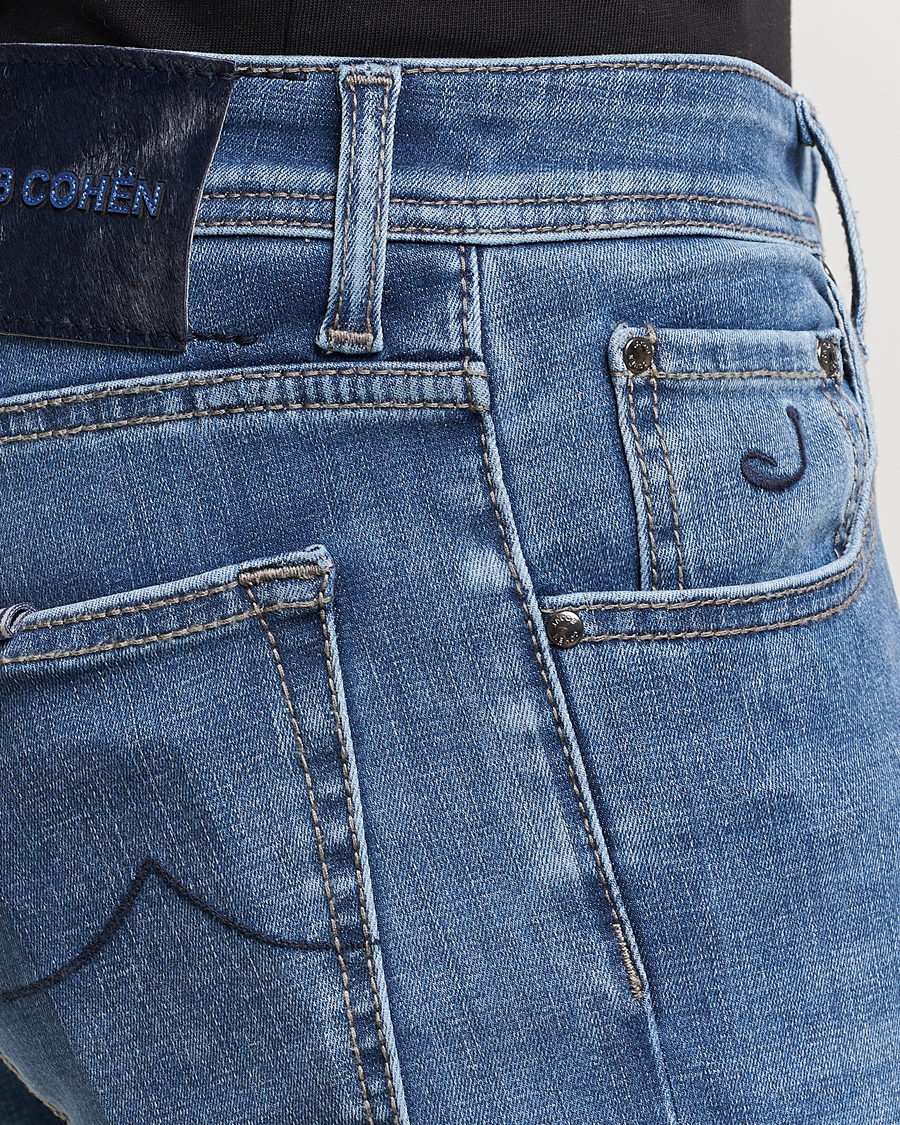Herr | Jeans | Jacob Cohën | Nick Slim Fit Stretch Jeans Light Blue