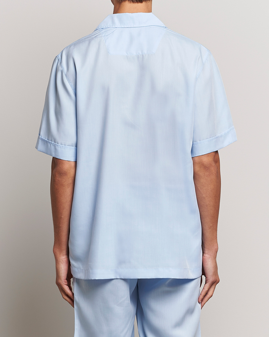 Herr | Pyjamas & Morgonrockar | CDLP | Short Sleeve Pyjama Shirt Sky Blue