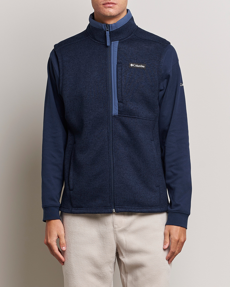 Herr | Tröjor | Columbia | Sweater Weather Fleece Vest Navy Heather