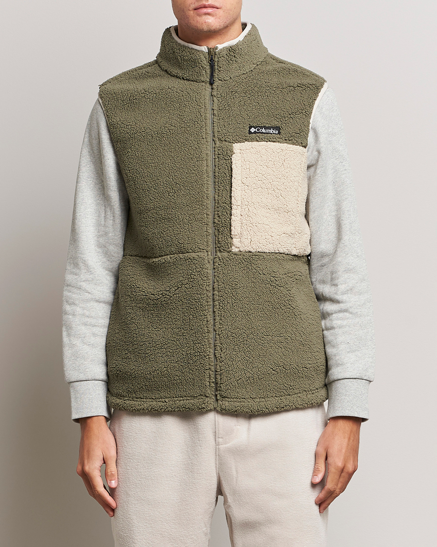 Herr | Fleecetröjor | Columbia | Mountainside Heavyweight Fleece Vest Stone Green