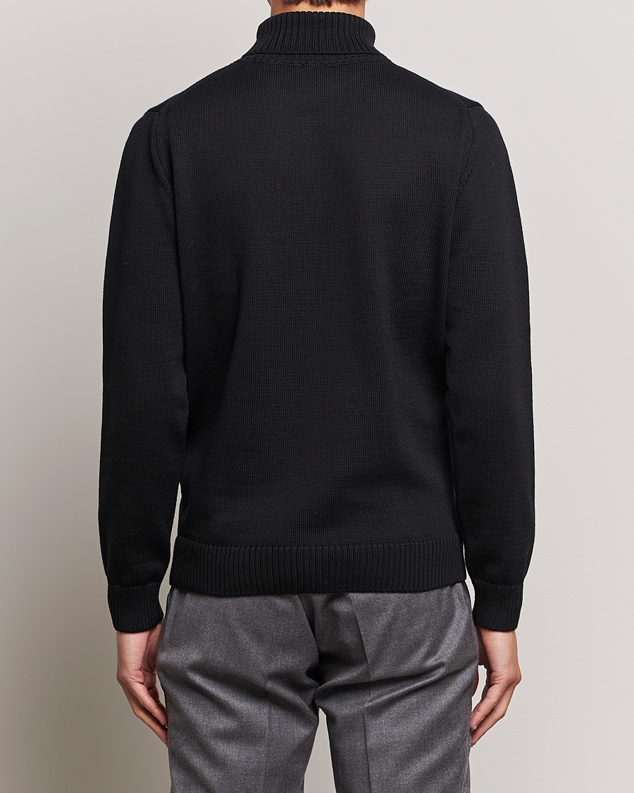 Herr | Tröjor | Stenströms | Chunky Merino Rollneck Black