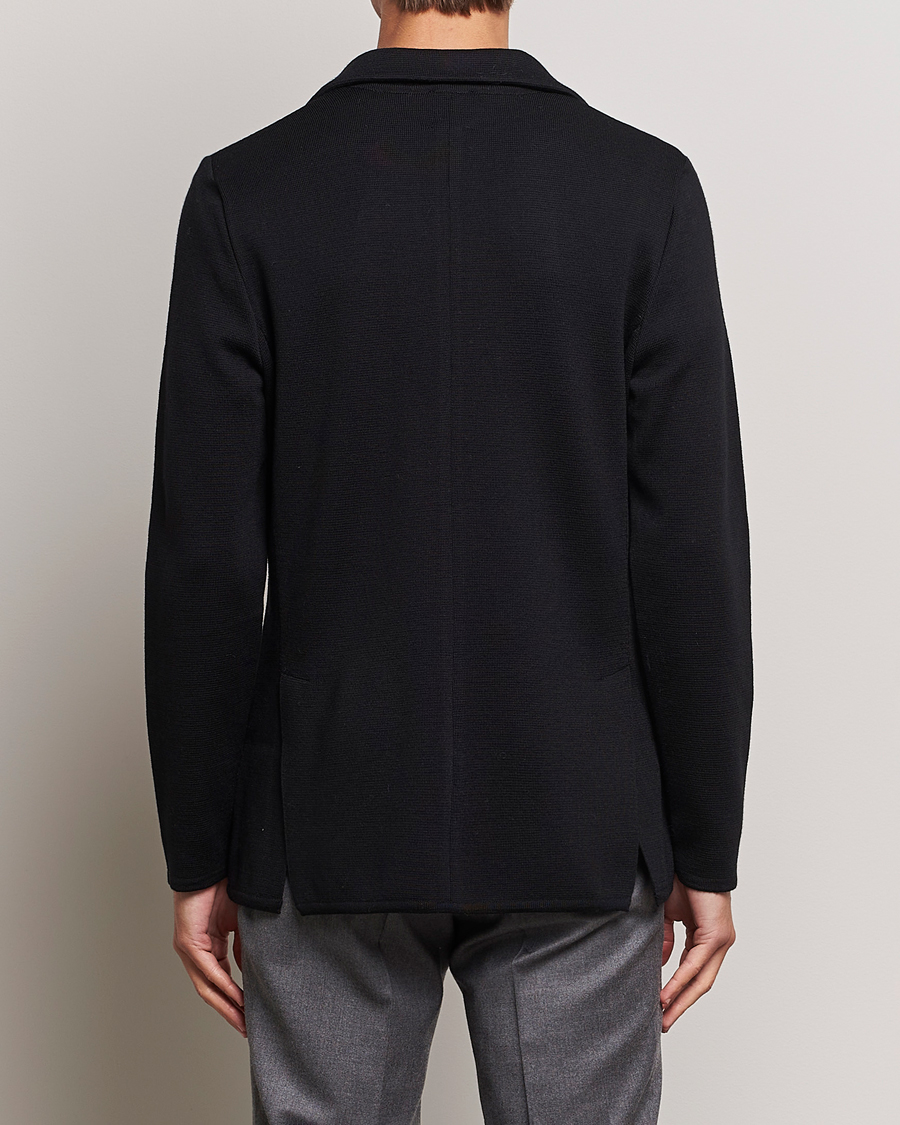 Herr | Kavajer | Stenströms | Milano Knitted Merino Blazer Black