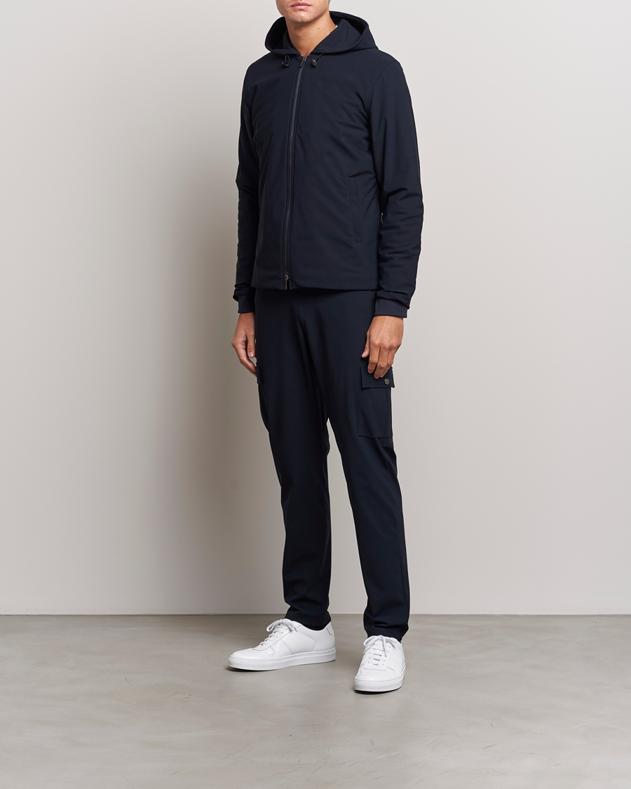 Herr | Jackor | Stenströms | Active Jersey Leisure Hood Jacket Navy