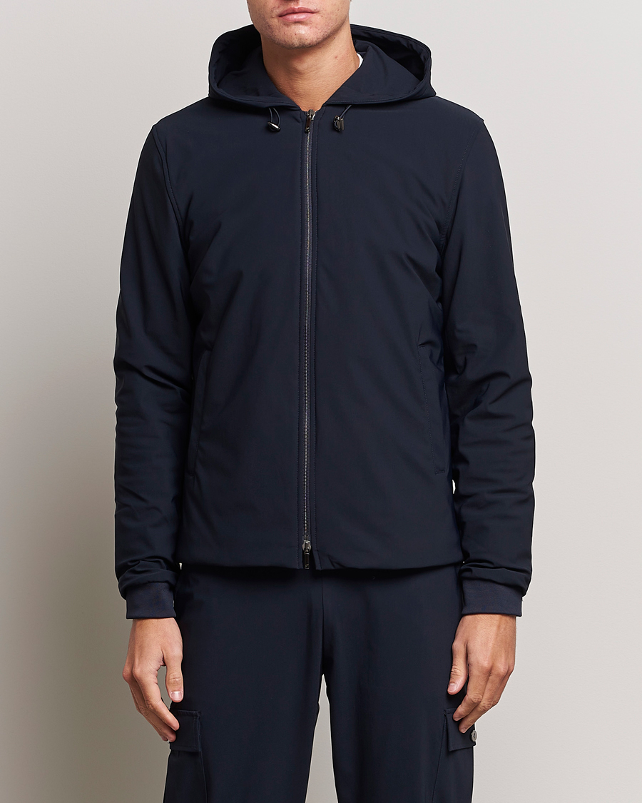 Herr | Jackor | Stenströms | Active Jersey Leisure Hood Jacket Navy