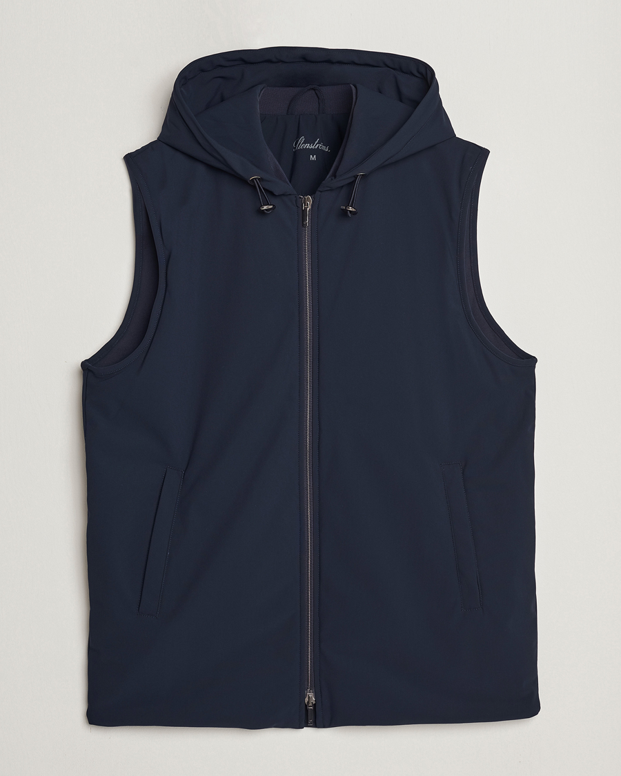 Herr | Jackor | Stenströms | Active Jersey Leisure Hood Vest Navy