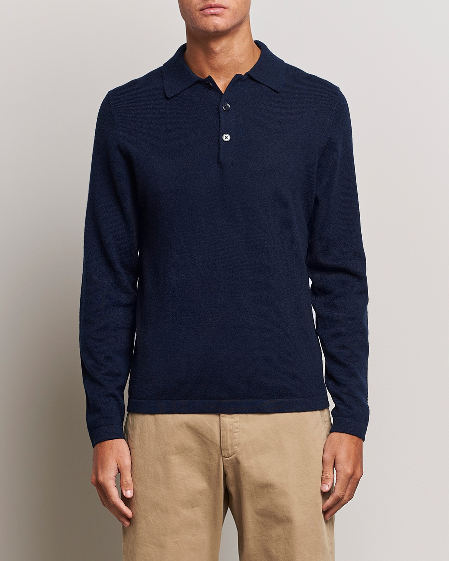 Herr |  | Stenströms | Cashmere Poloshirt Navy