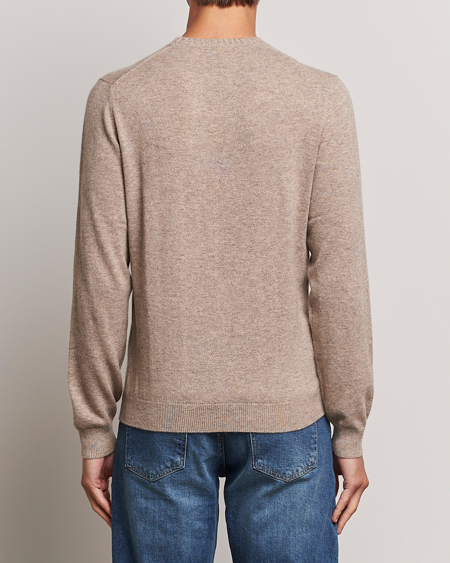 Herr | Tröjor | Stenströms | Cashmere Crewneck Beige