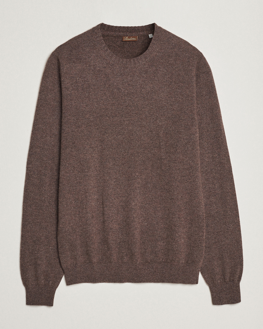 Herr | Tröjor | Stenströms | Cashmere Crewneck Brown