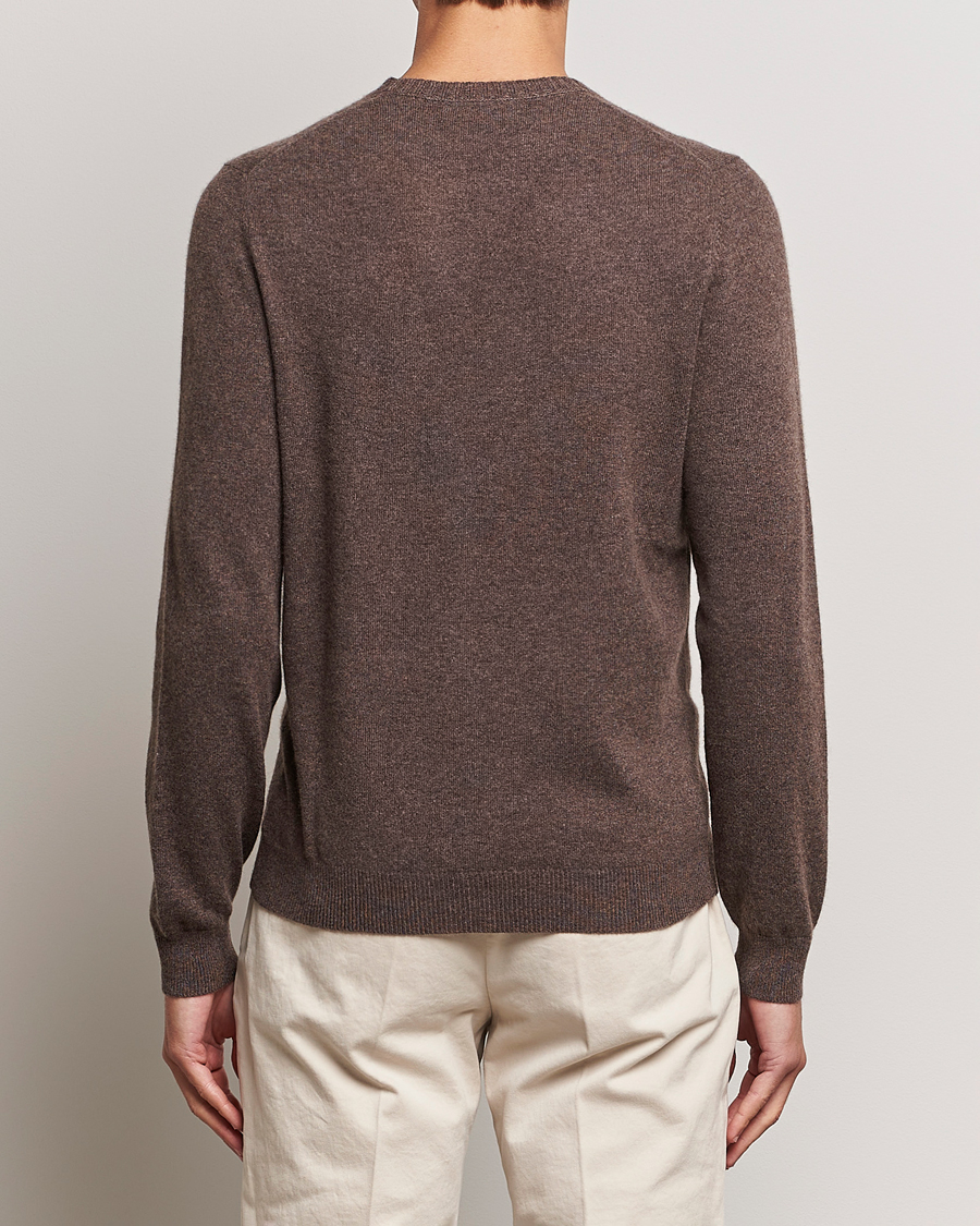 Herr | Tröjor | Stenströms | Cashmere Crewneck Brown