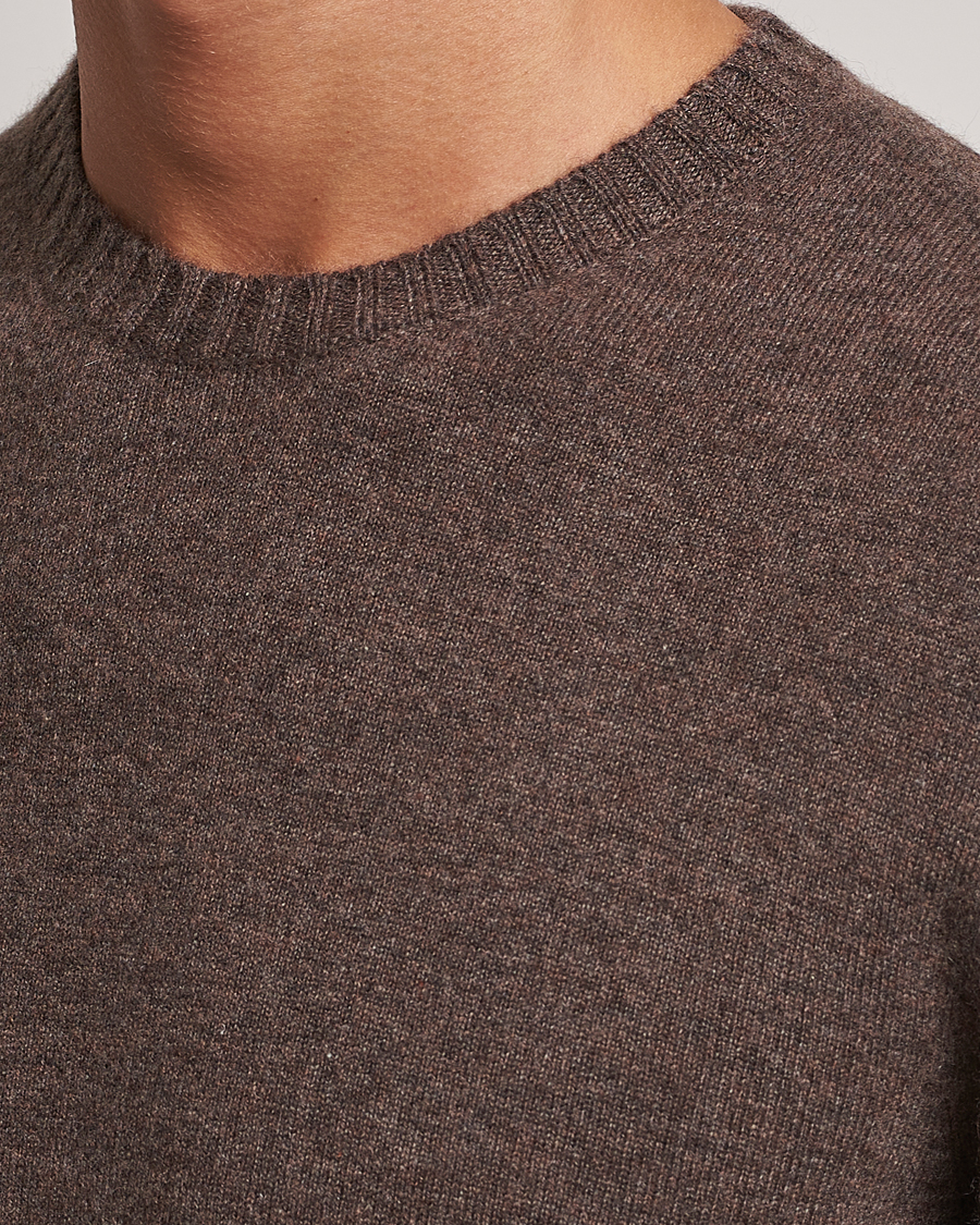 Herr | Tröjor | Stenströms | Cashmere Crewneck Brown
