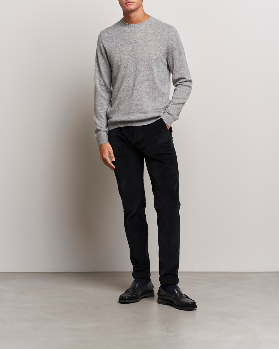 Herr | Tröjor | Stenströms | Cashmere Crewneck Grey