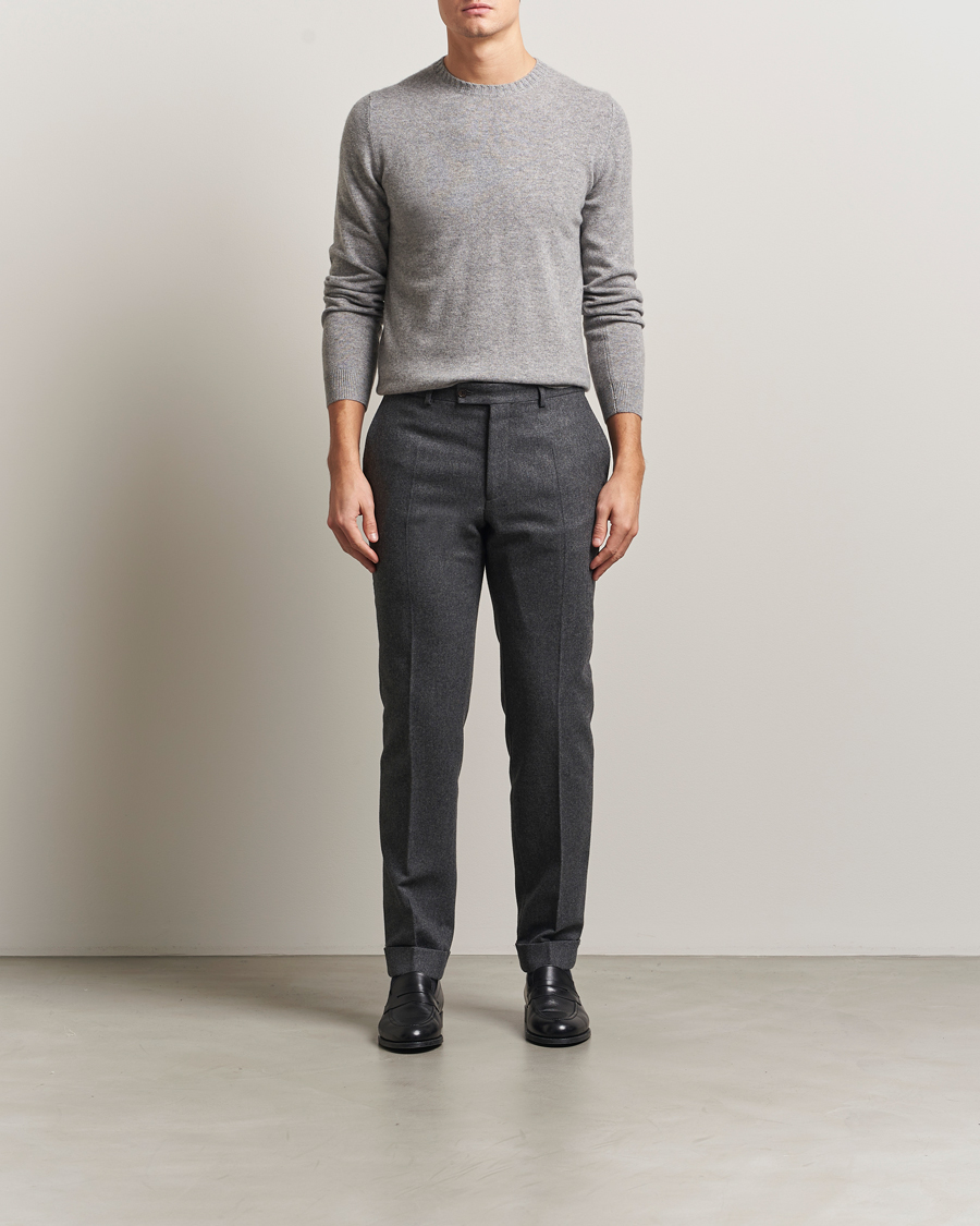 Herr | Tröjor | Stenströms | Cashmere Crewneck Grey