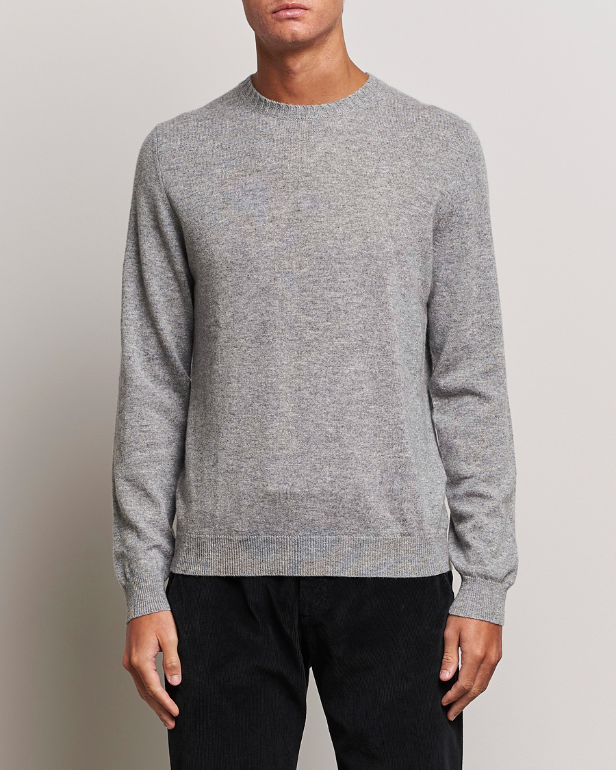 Herr | Tröjor | Stenströms | Cashmere Crewneck Grey