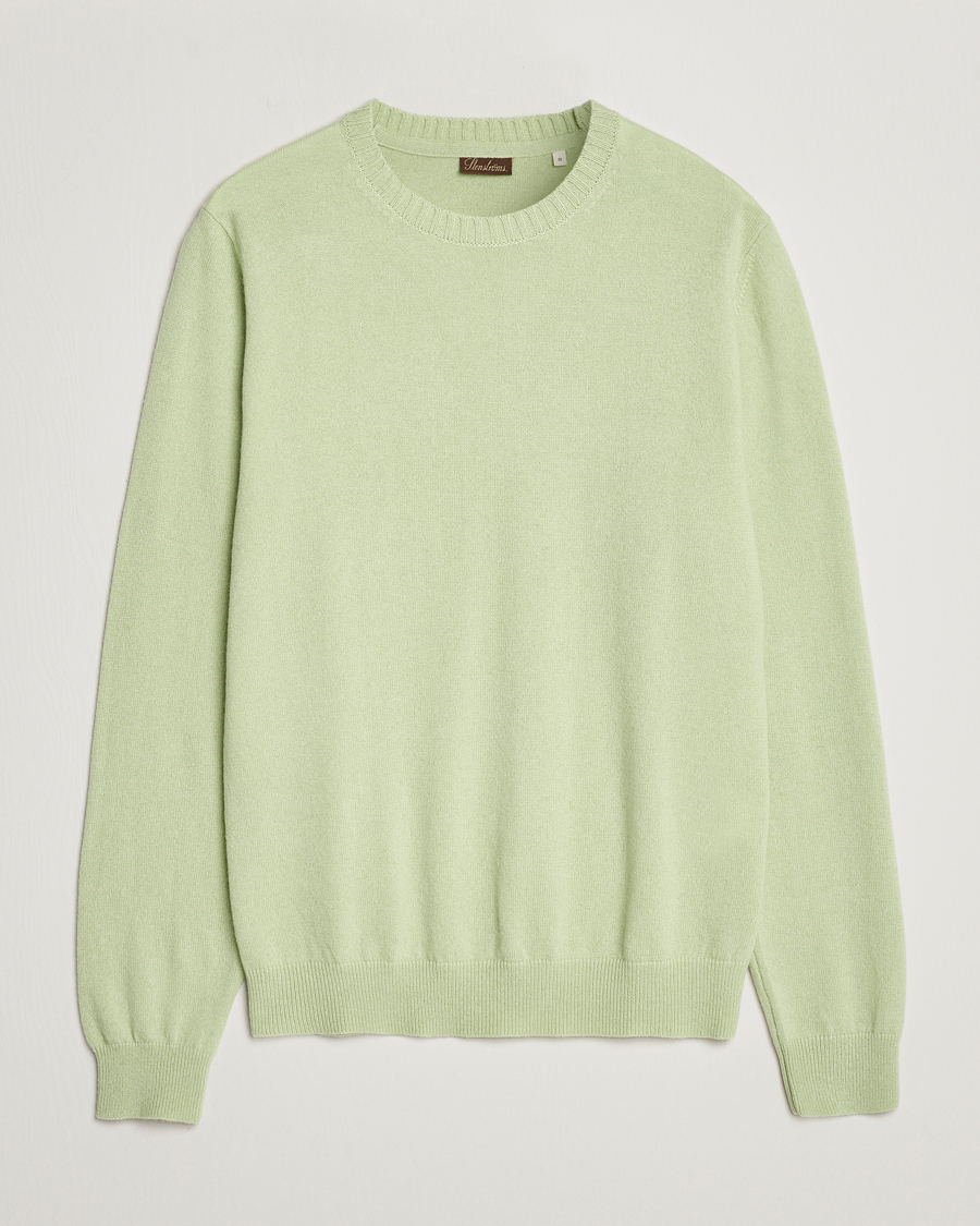 Herr | Tröjor | Stenströms | Cashmere Crewneck Soft Green