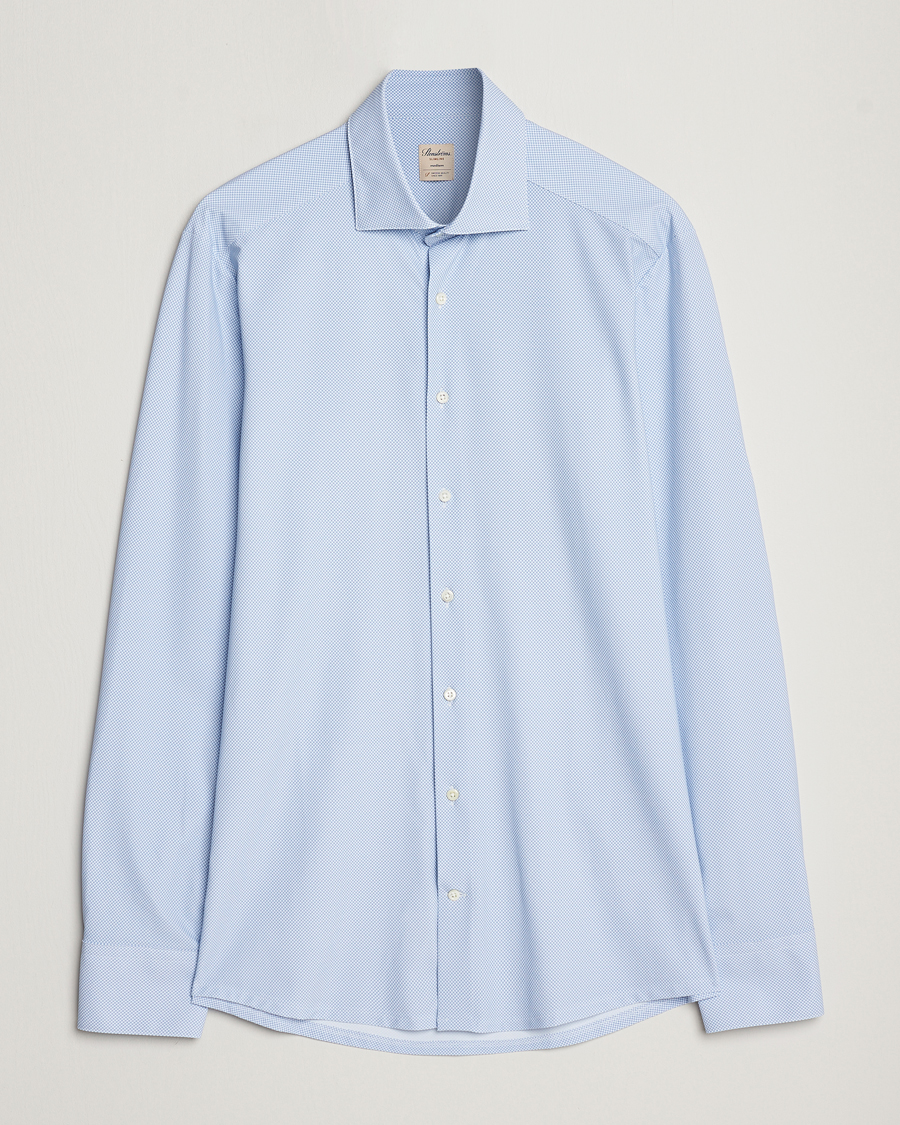Herr | Skjortor | Stenströms | Slimline 4-Way Stretch Cut Away Shirt Light Blue