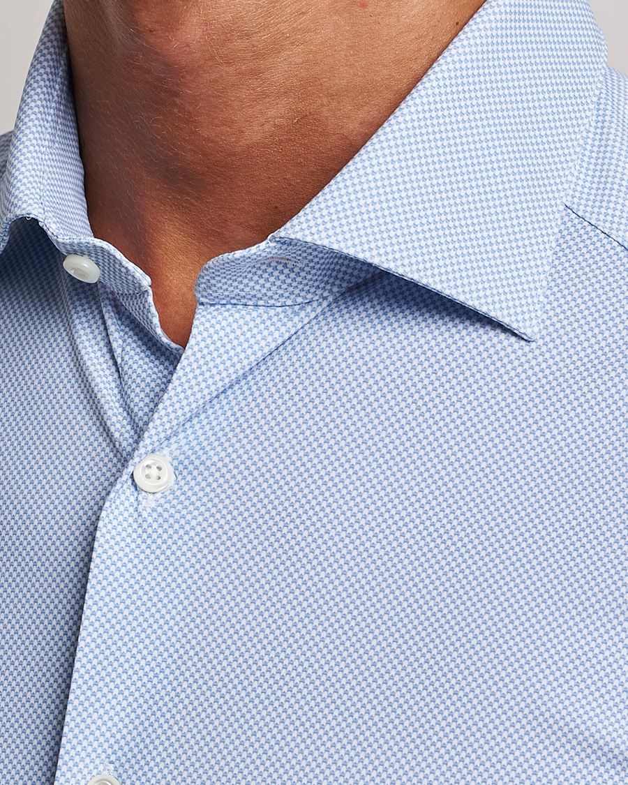 Herr | Skjortor | Stenströms | Slimline 4-Way Stretch Cut Away Shirt Light Blue