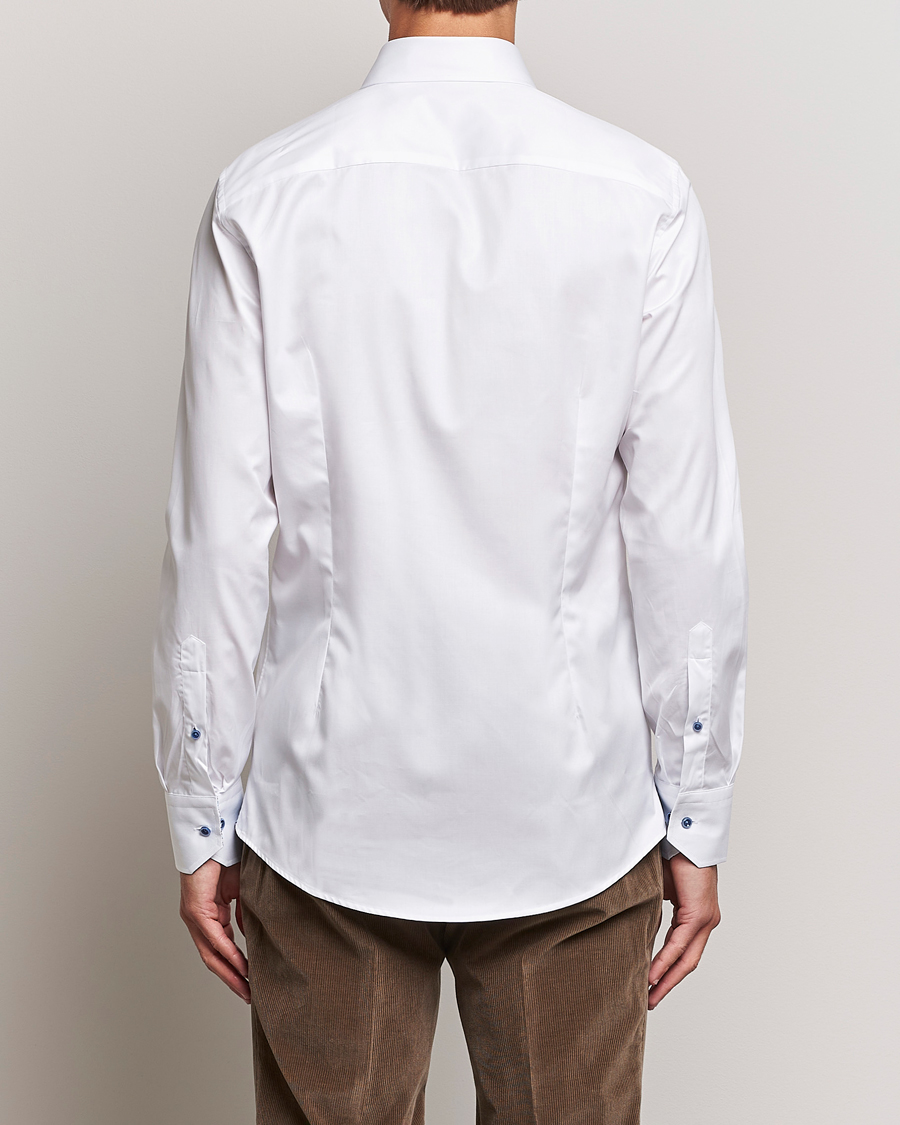 Herr | Skjortor | Stenströms | Slimline Contrast Cut Away Shirt White