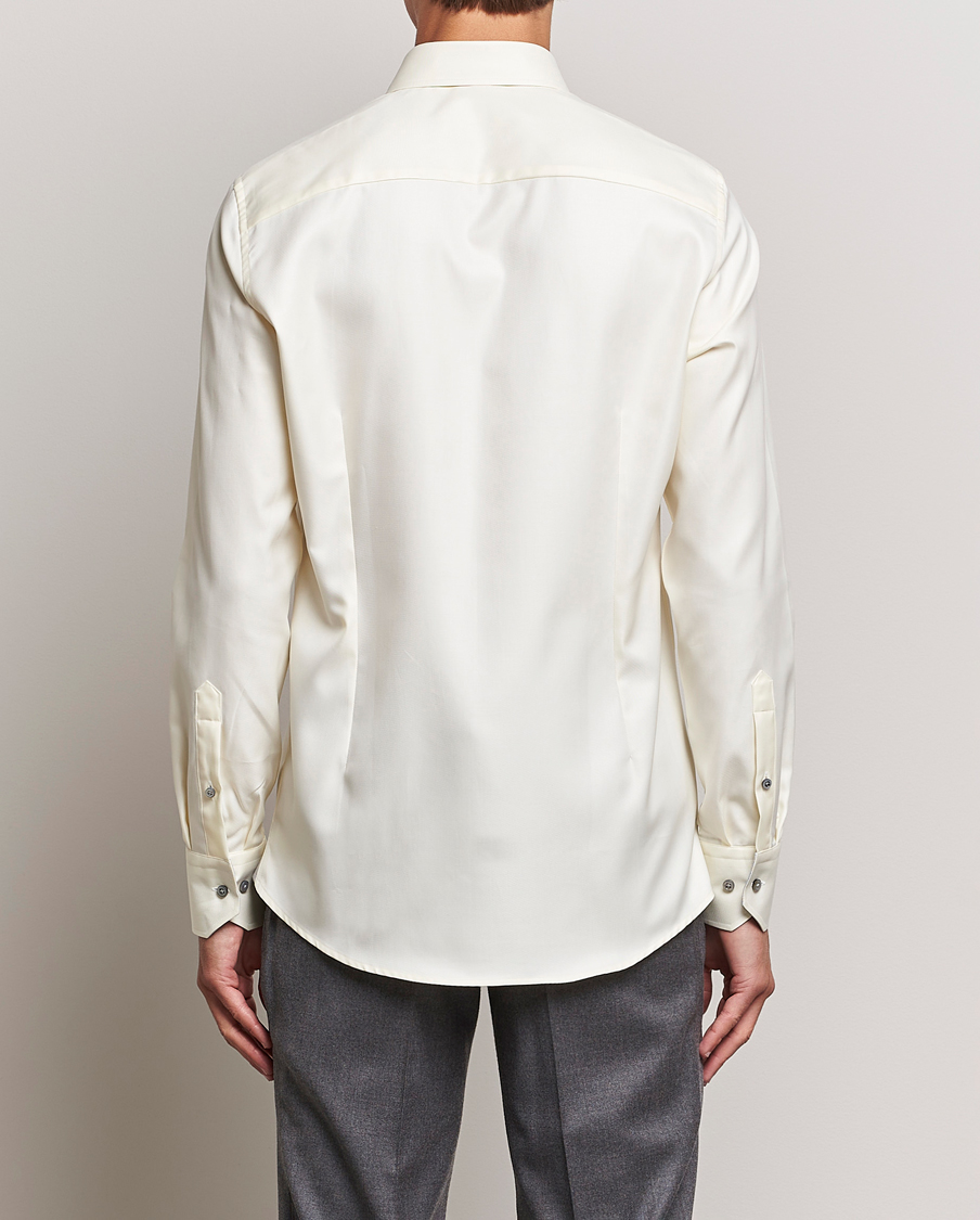 Herr | Skjortor | Stenströms | Slimline Two Fold Contrast Cut Away Shirt Yellow