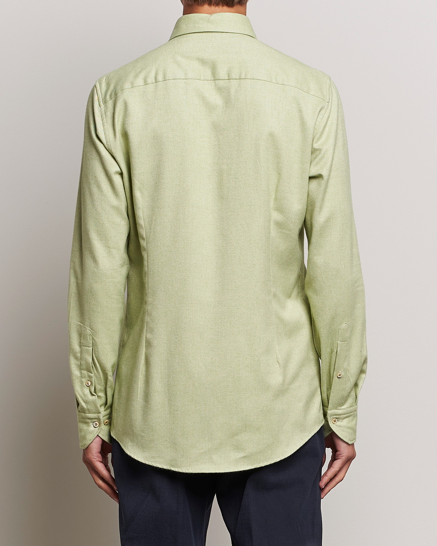 Herr | Skjortor | Stenströms | Slimline Flannel Shirt Green