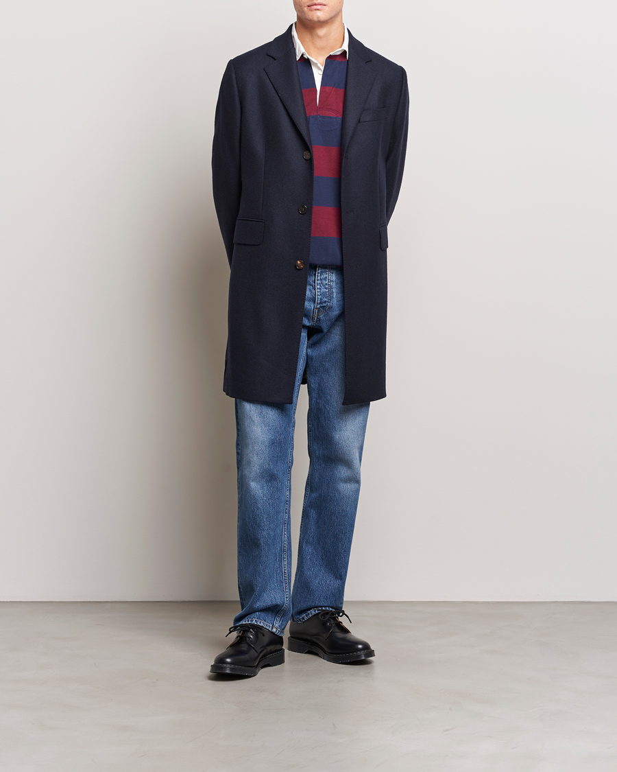 Herr | Jackor | Morris | Wool Coat Navy