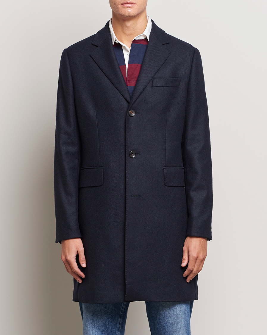 Herr | Jackor | Morris | Wool Coat Navy