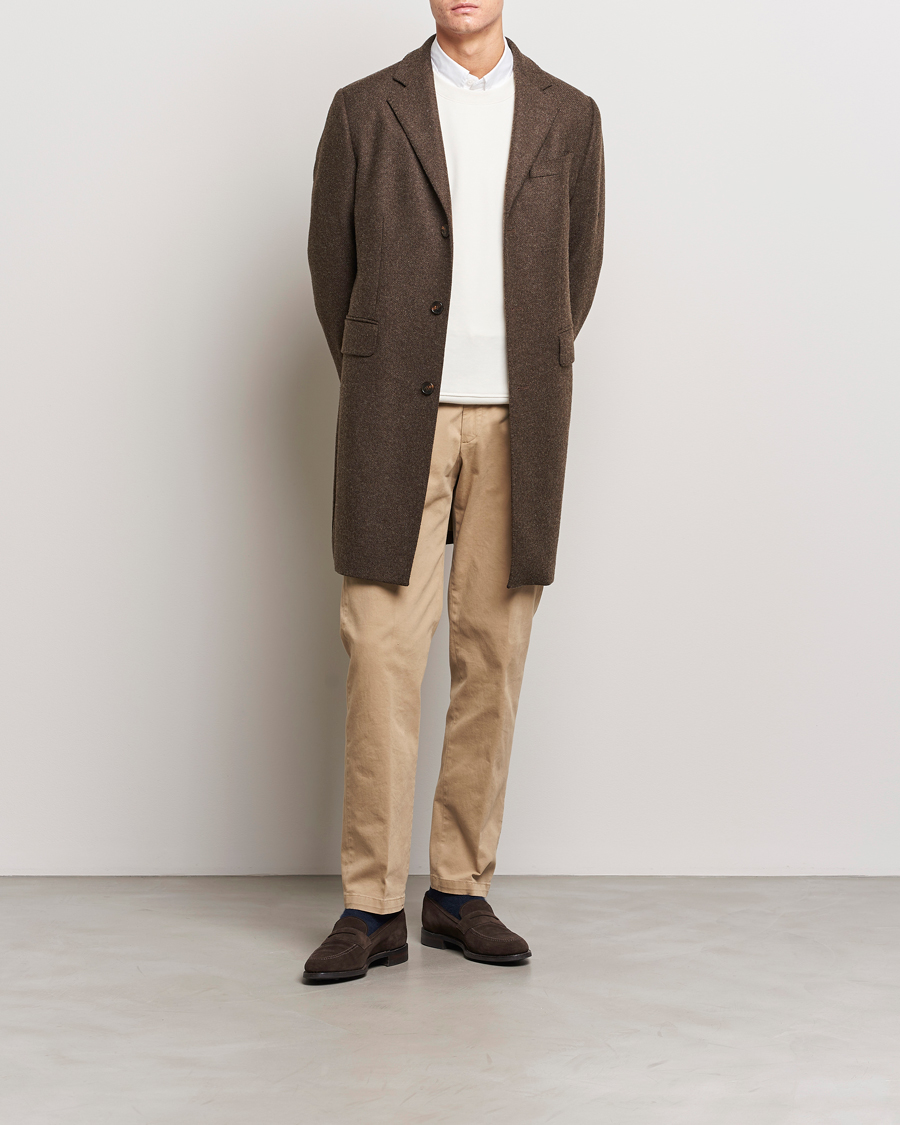Herr | Jackor | Morris | Wool Coat Brown