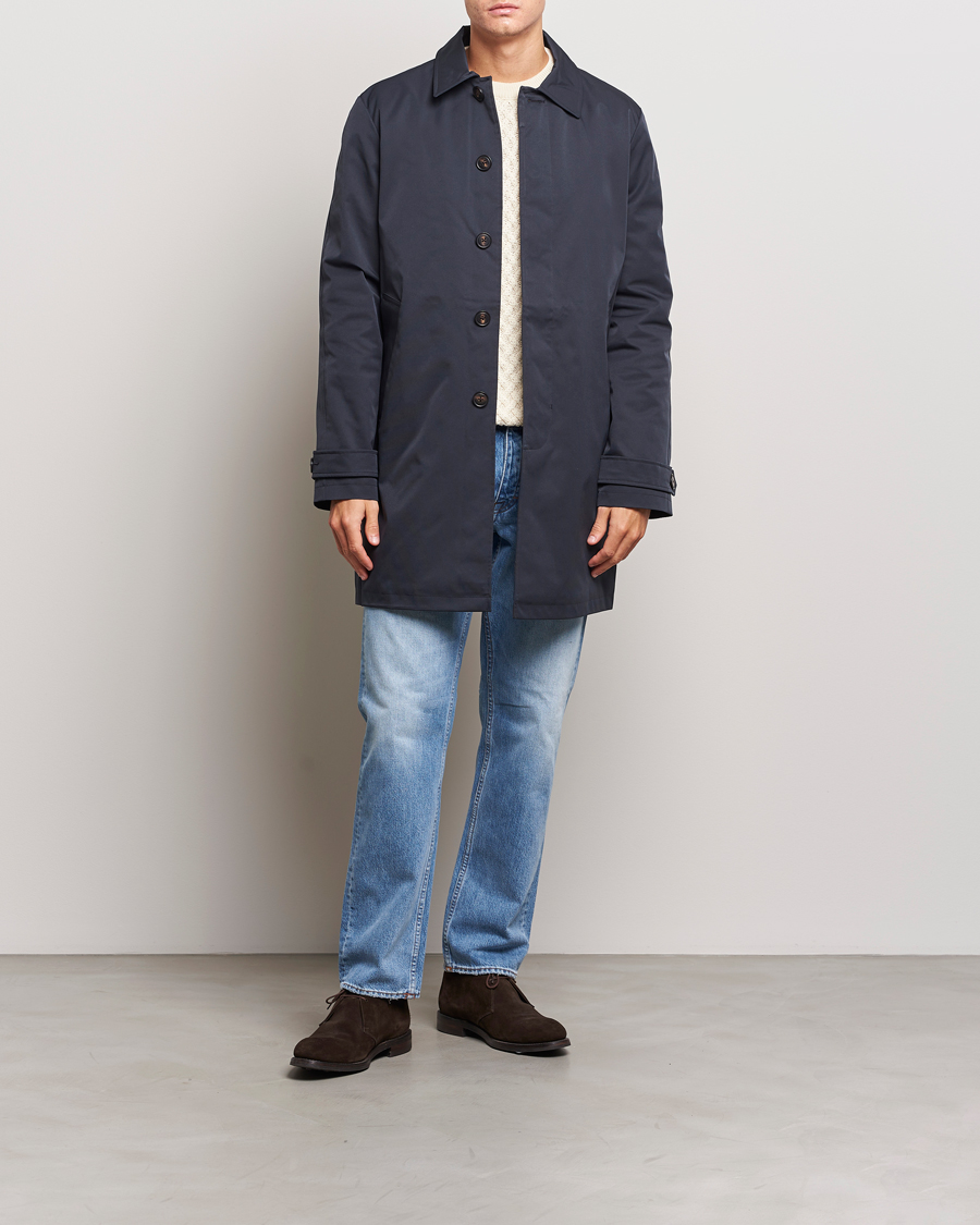 Herr | Jackor | Morris | Barlay Waterproof Car Coat Blue
