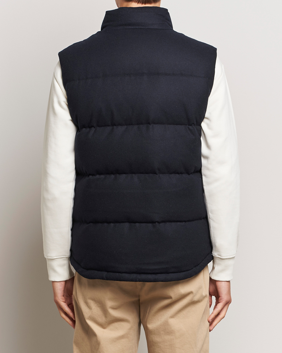 Herr | Jackor | Morris | Alston Wool Flanell Vest Blue