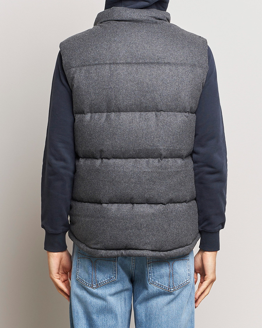 Herr | Jackor | Morris | Alston Wool Flanell Vest Grey