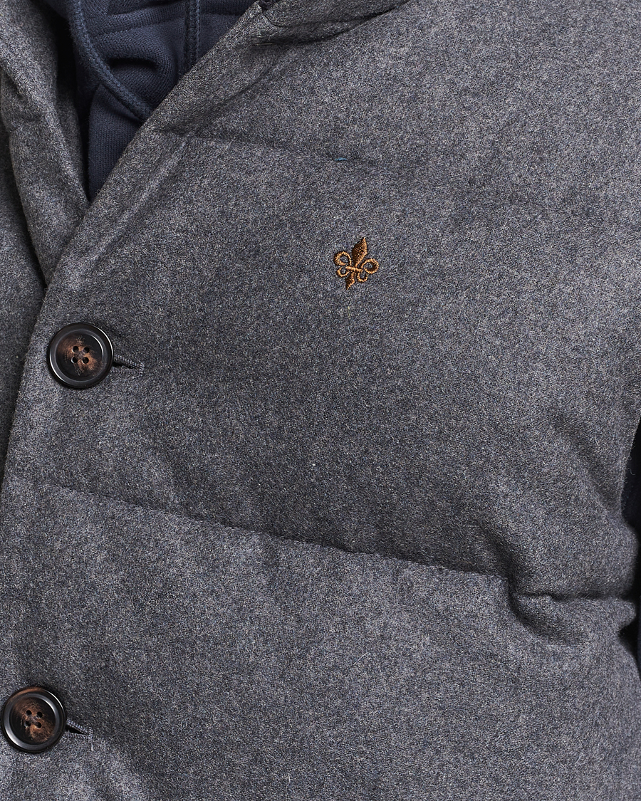 Herr | Jackor | Morris | Alston Wool Flanell Vest Grey