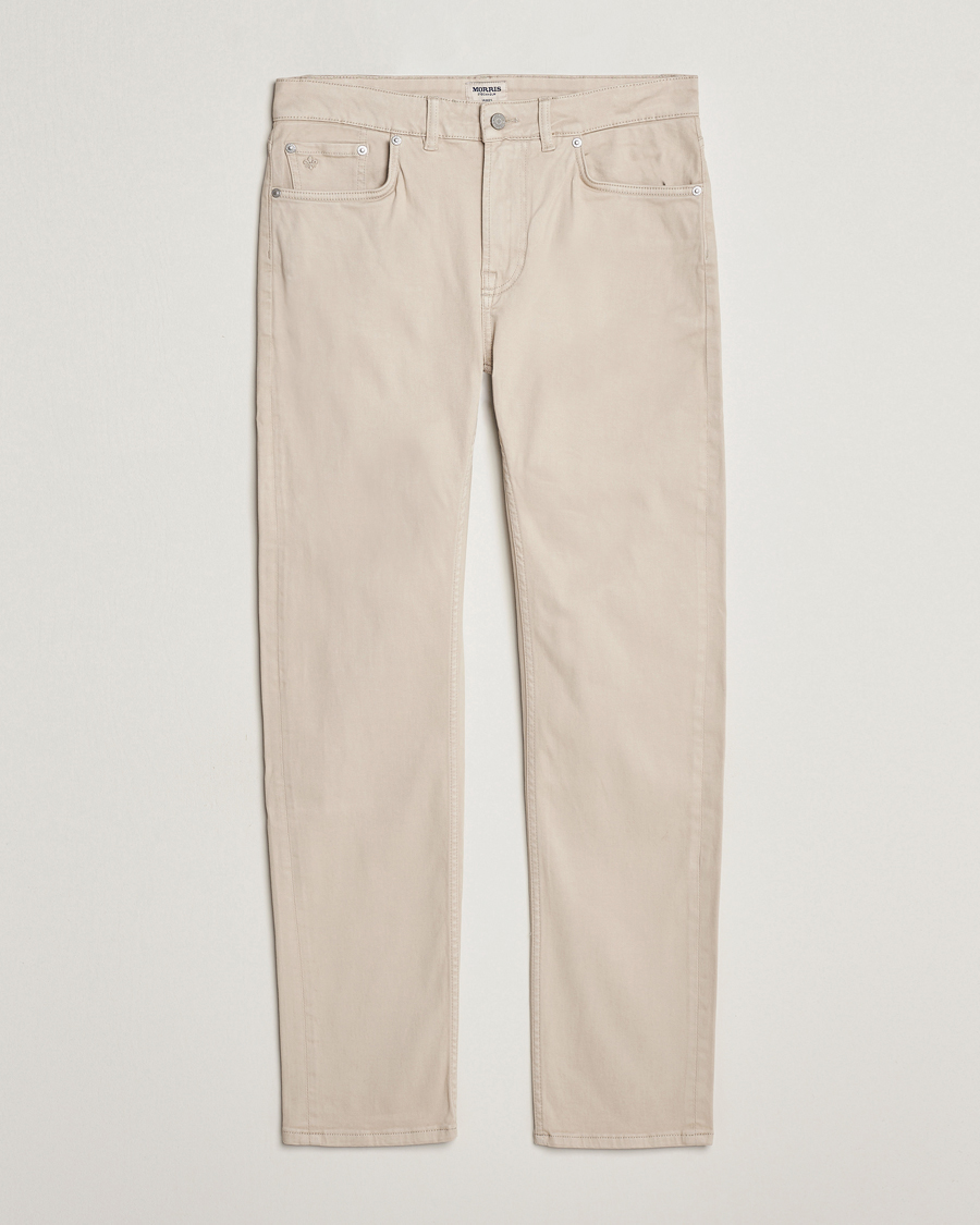 Herr | Byxor | Morris | James Brushed 5-Pocket Pant Khaki