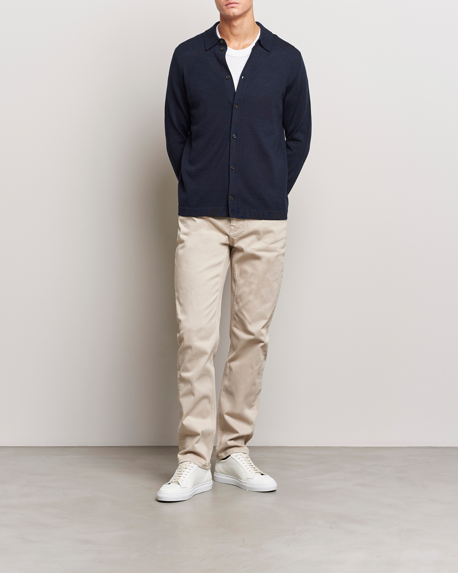 Herr | Byxor | Morris | James Brushed 5-Pocket Pant Khaki