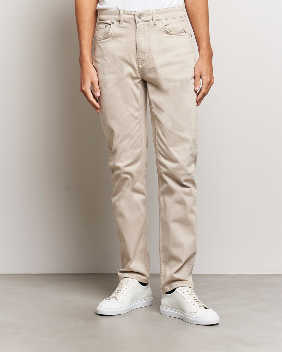 Herr | Byxor | Morris | James Brushed 5-Pocket Pant Khaki