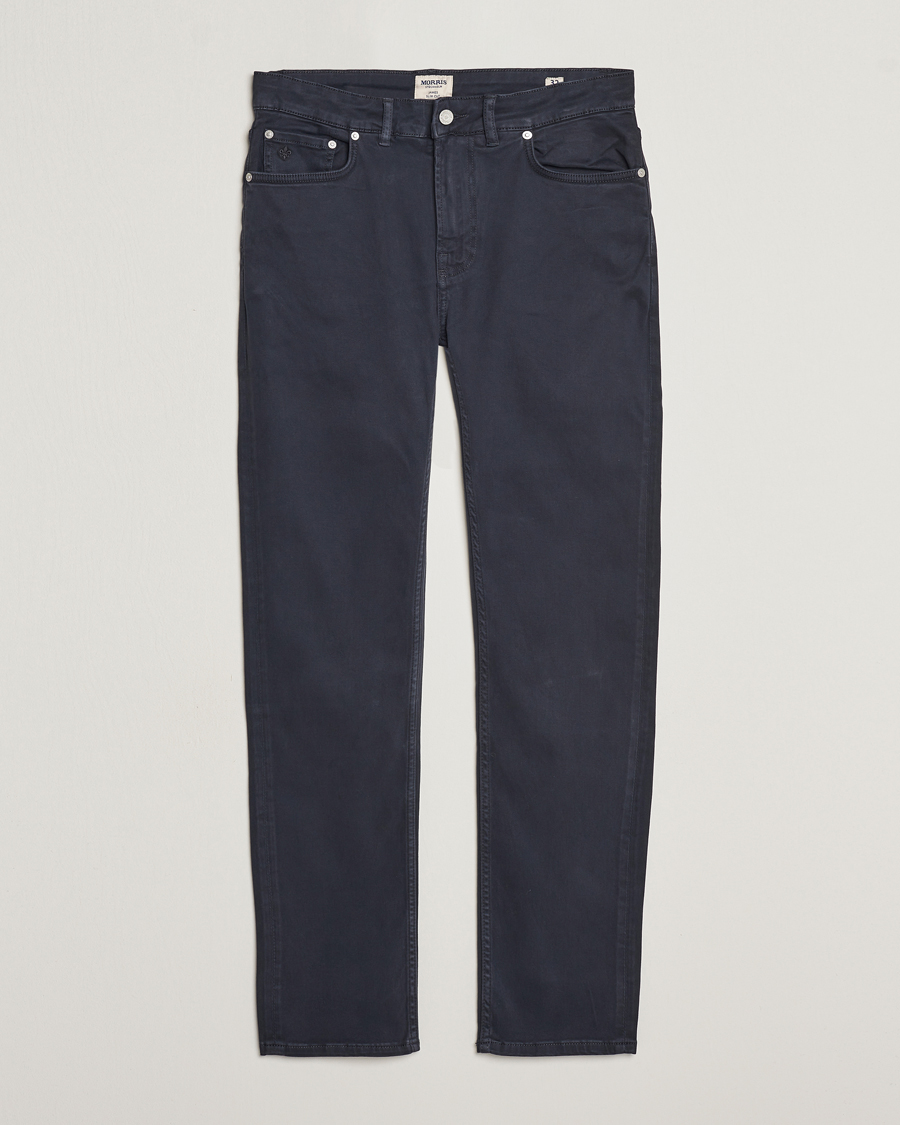 Herr | Byxor | Morris | James Brushed 5-Pocket Pant Blue