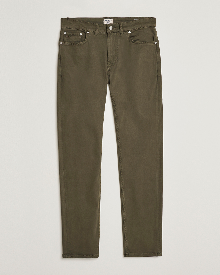 Herr | Byxor | Morris | James Brushed 5-Pocket Pant Olive