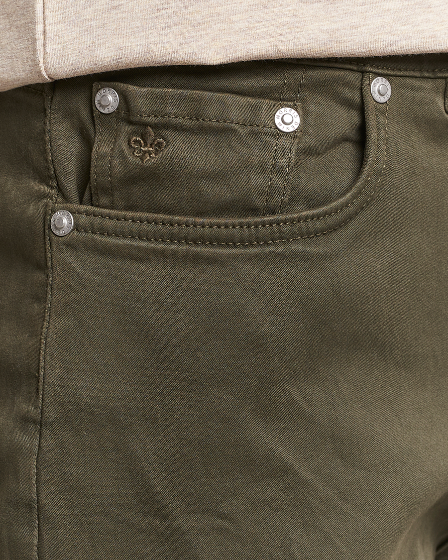 Herr | Byxor | Morris | James Brushed 5-Pocket Pant Olive