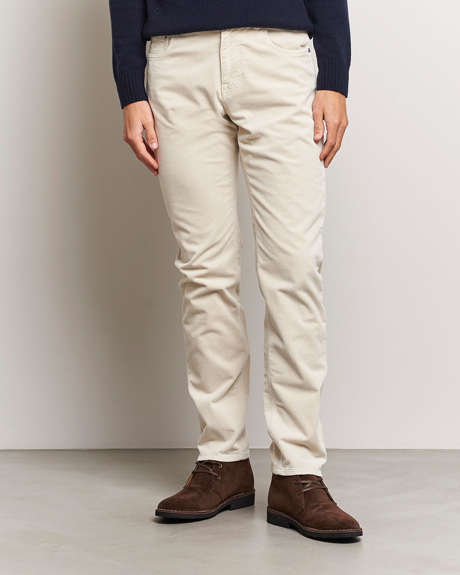 Herr | Byxor | Morris | James Corduroy 5-Pocket Pant Off White