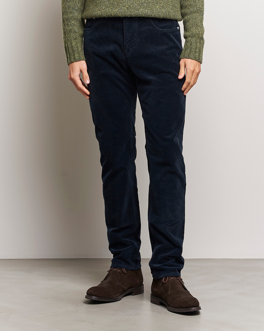 Herr | Byxor | Morris | James Corduroy 5-Pocket Pant Navy