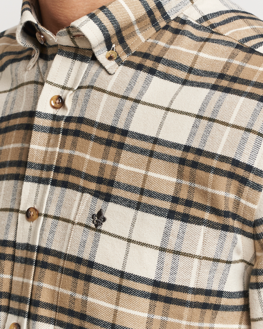 Herr | Skjortor | Morris | Flanell Big Check Shirt Off White
