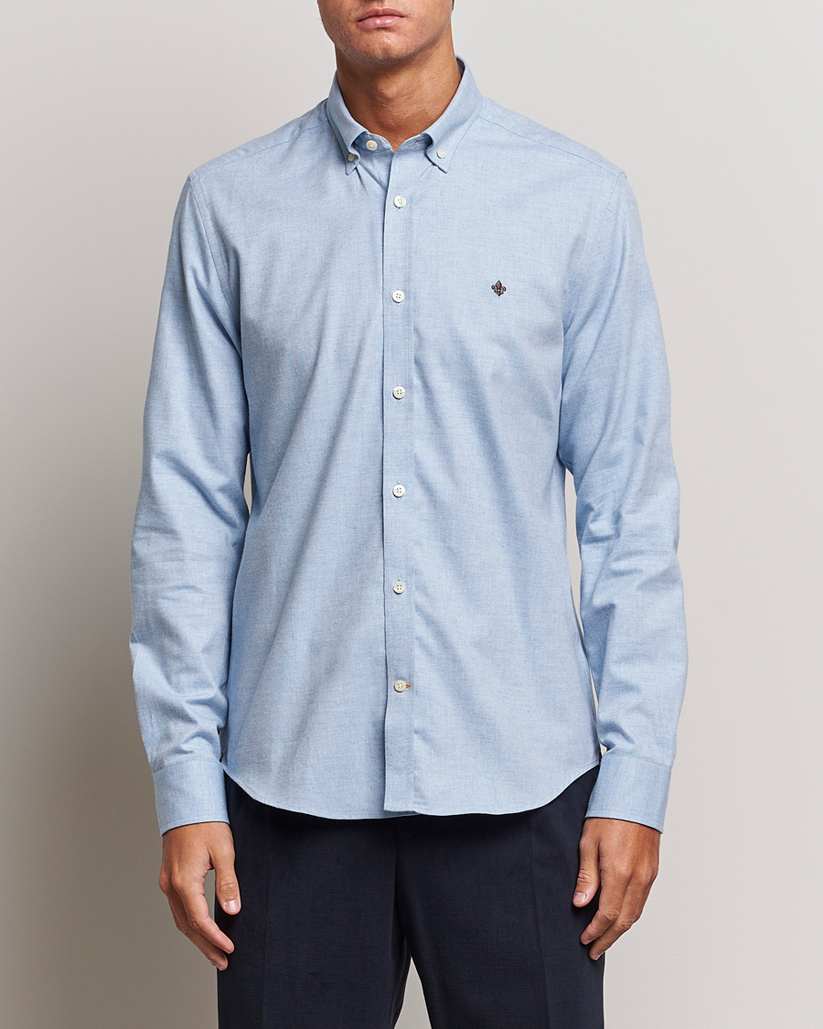 Herr | Flanellskjortor | Morris | Watts Flanell Shirt Light Blue